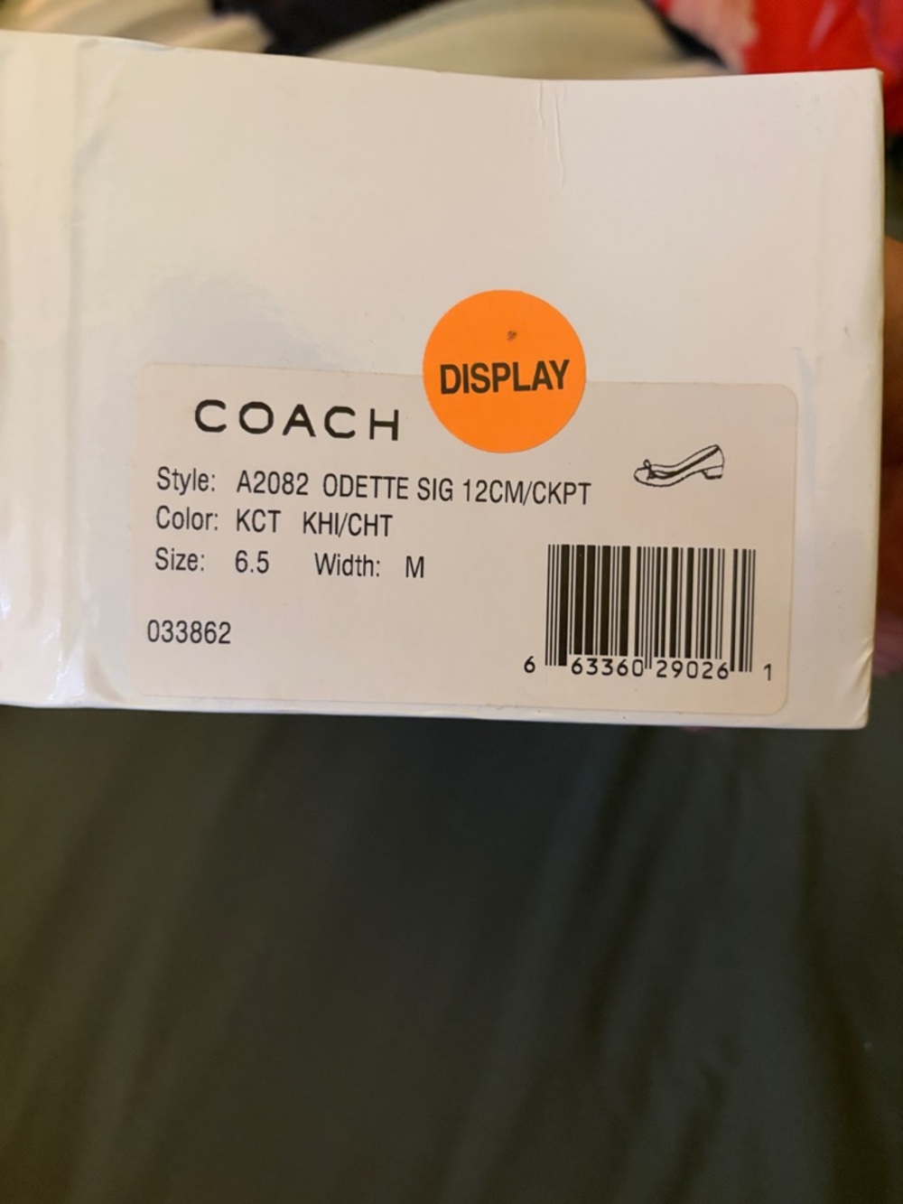 Coach Odette Signature Monogram Ballet Flats with Bow - Picture 3 of 3